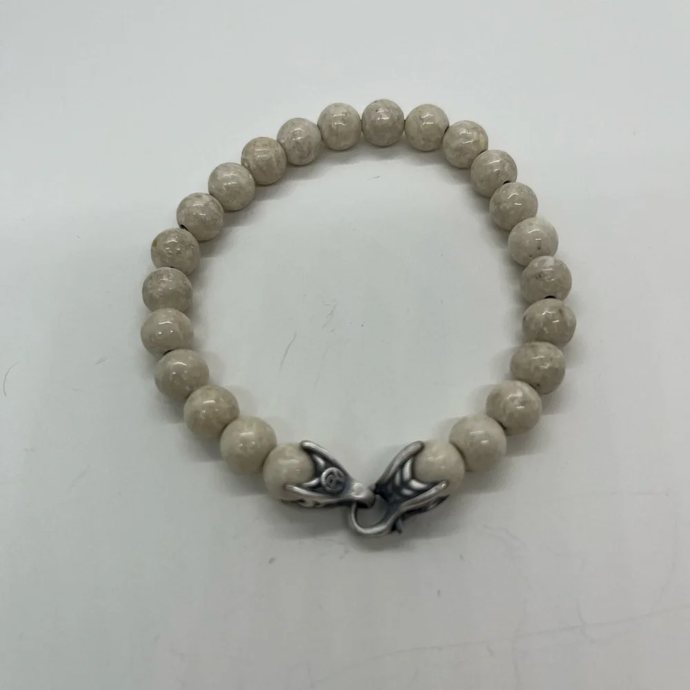 David Yurman Silver sterling Riverstone 8mm - Picture 3 of 4
